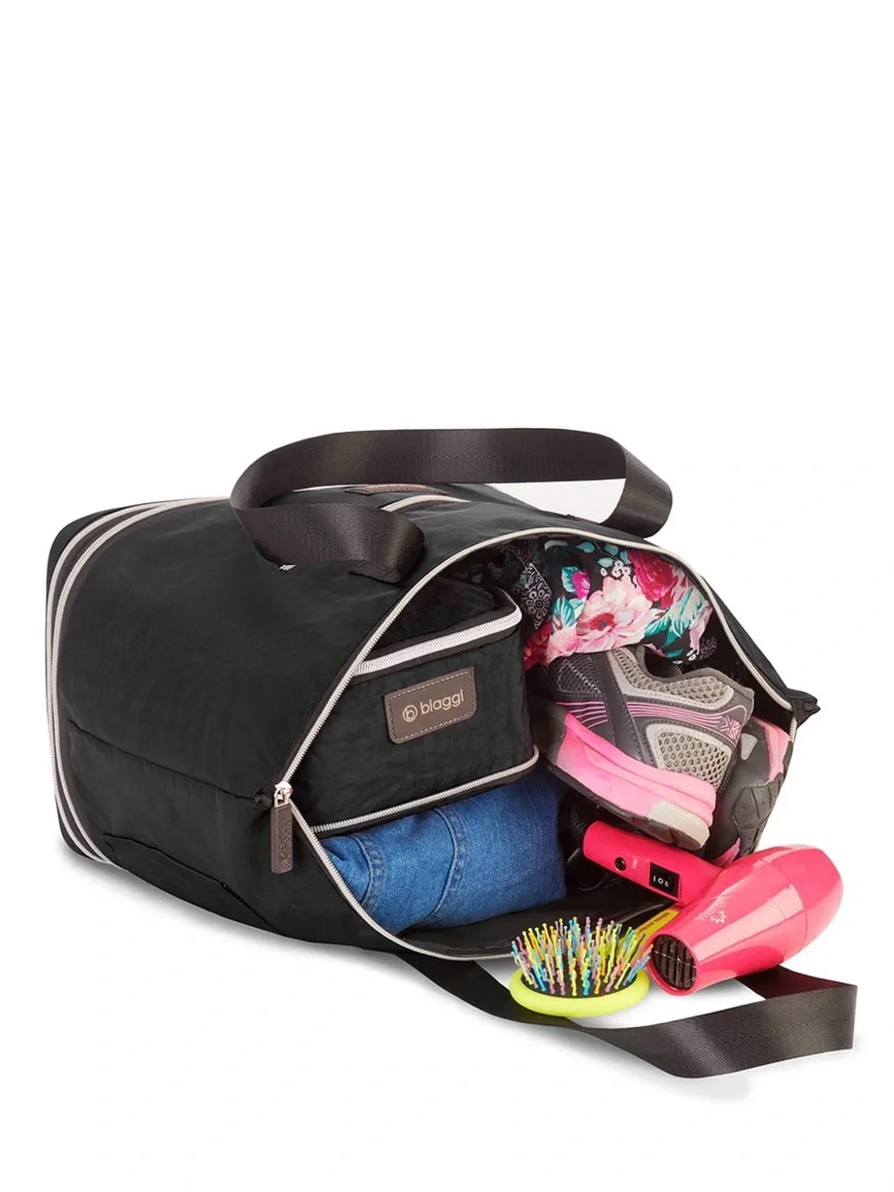 Biaggi Zipsak Boost! Handbag Expands to Travel Tote - Navy Blue - Picture 4 of 6